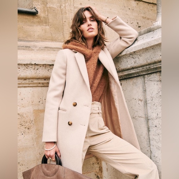 Sezane Johnson Coat in color Sable Size 34